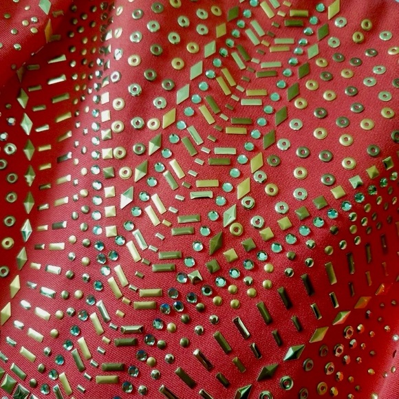 Cache Red Strapless Cocktail Dress Size 8 - Picture 13 of 16